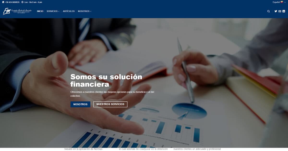 Rediseño sitio web Fernández Machin y Asociados